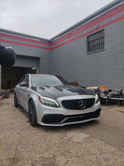 Mercedes Benz C63/C63S AMG W205 with Aftermarket Parts - Carbon Fiber FRP Hood Bonnet from CMST Tuning