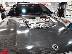 Mercedes Benz C63/C63S AMG W205 with Aftermarket Parts - Carbon Fiber FRP Hood Bonnet from CMST Tuning