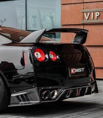 Nissan GTR Nismo T-Spec Black Edition Track Eidtion Premium Pure 2008-2023 with Aftermarket Parts - Stage 1 Style Rear Bumper & Diffuser Carbon Fiber / FRP from CMST Tuning