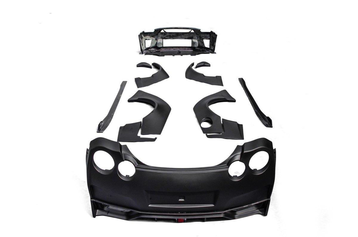 Nissan GTR Nismo T-Spec Black Edition Track Eidtion Premium Pure 2008-2023 with Aftermarket Parts - Stage 1 Style Rear Bumper & Diffuser Carbon Fiber / FRP from CMST Tuning