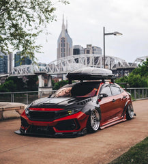 Honda Civic Type-R FK8 2017-2021 with Aftermarket Parts - Front Fenders Carbon Fiber/FRP from CMST Tuning
