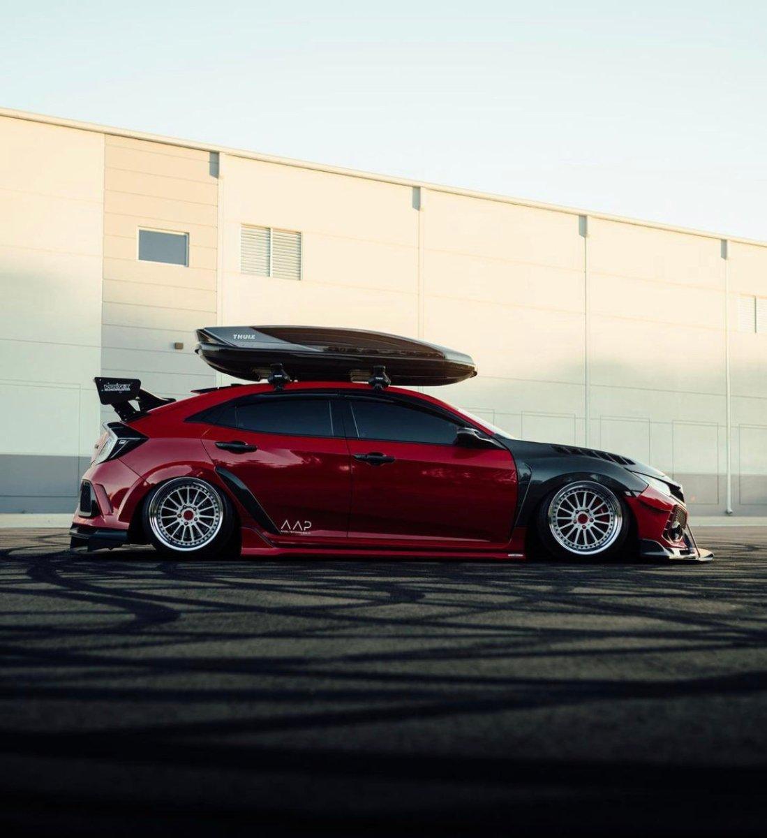 Honda Civic Type-R FK8 2017-2021 with Aftermarket Parts - Front Fenders Carbon Fiber/FRP from CMST Tuning