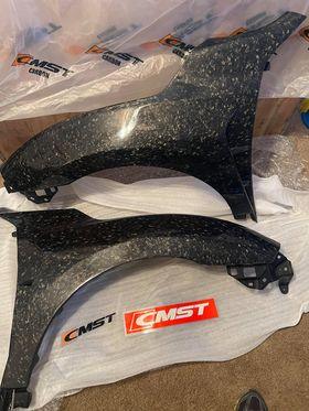 Honda Civic Type-R FK8 2017-2021 with Aftermarket Parts - Front Fenders Carbon Fiber/FRP from CMST Tuning