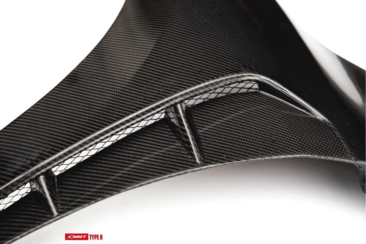 Honda Civic Type-R FK8 2017-2021 with Aftermarket Parts - Front Fenders Carbon Fiber/FRP from CMST Tuning