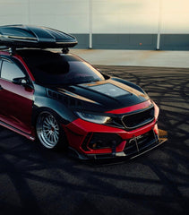 Honda Civic Type-R FK8 2017-2021 with Aftermarket Parts - Front Fenders Carbon Fiber/FRP from CMST Tuning