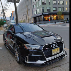 Audi RS3 S3 A3 8V / 8V.5 2014 2015 2016 2017 2018 2019 2020 with Aftermarket Parts - V3 Hood Bonnet Carbon Fiber / FRP from  CMST Tuning