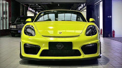 Porsche 981 Cayman & Boxster (all models, including Base / S / GTS / GT4 / Spyder) 2012 2013 2014 2015 2016 with Aftermarket Parts - GT4 Style Front Bumper & Lip Carbon Fiber / FRP from CMST Tuning