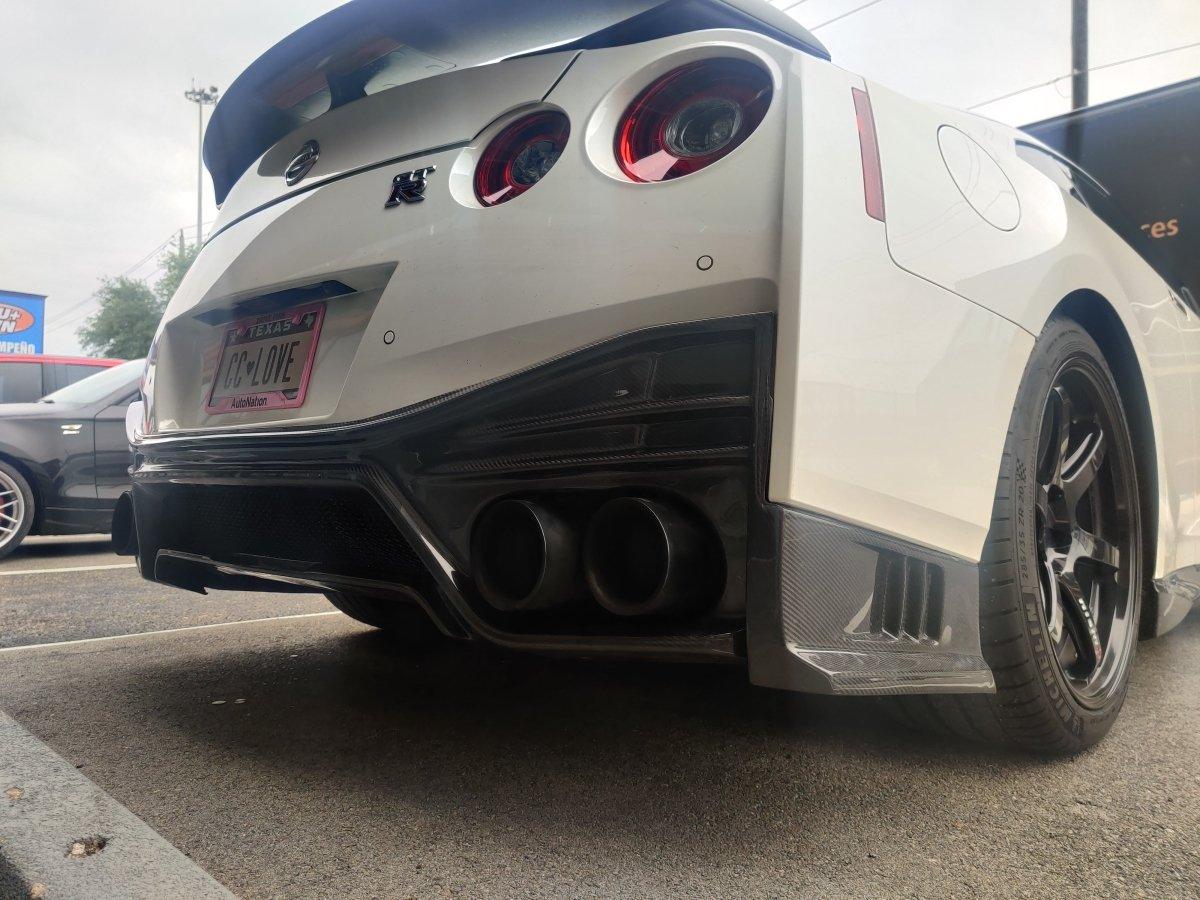 Nissan GTR Nismo T-Spec Black Edition Track Eidtion Premium Pure 2008-2023 (2017+ rear bumper is required for 2008-2016 model year) with Aftermarket Parts - Nismo Style Rear Bumper & Diffuser Carbon Fiber/FRP/PP from CMST Tuning