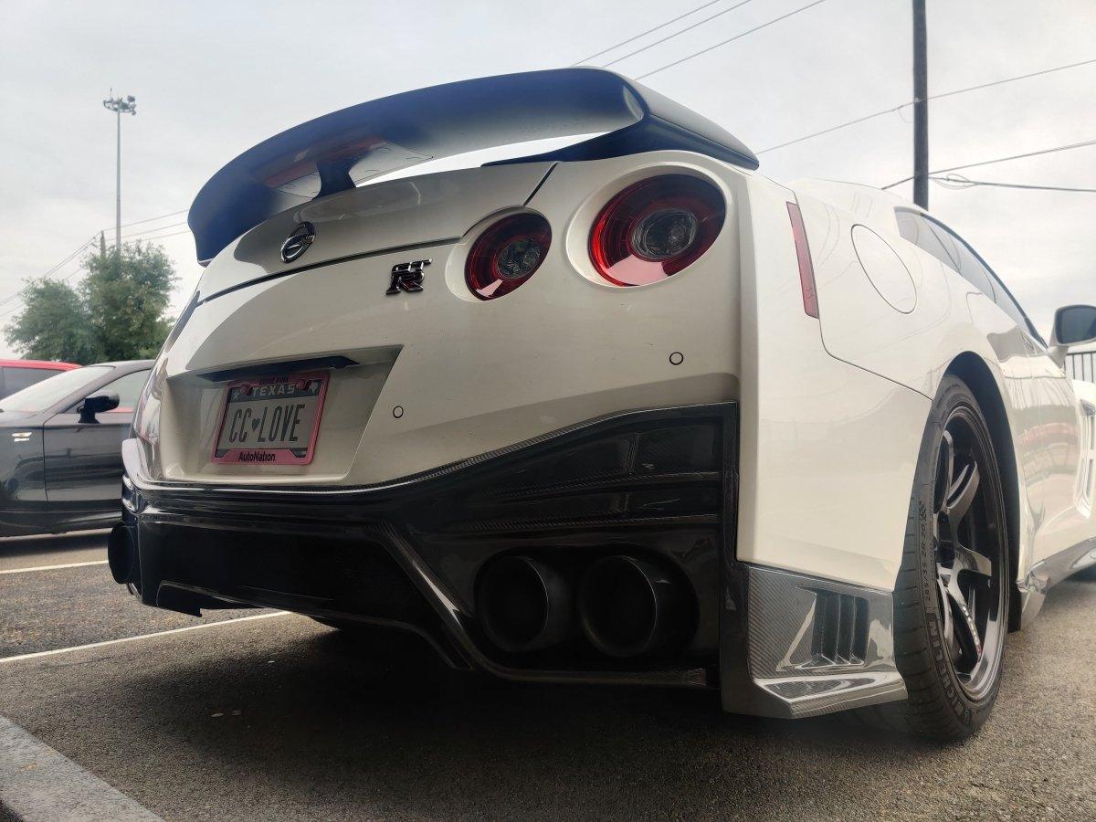 Nissan GTR Nismo T-Spec Black Edition Track Eidtion Premium Pure 2008-2023 (2017+ rear bumper is required for 2008-2016 model year) with Aftermarket Parts - Nismo Style Rear Bumper & Diffuser Carbon Fiber/FRP/PP from CMST Tuning