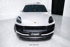 Porsche Macan 95B.3 Base/S/T/GTS/Turbo 2022-2025 with Aftermarket Parts - Front Lip Carbon Fiber / FRP from CMST Tuning