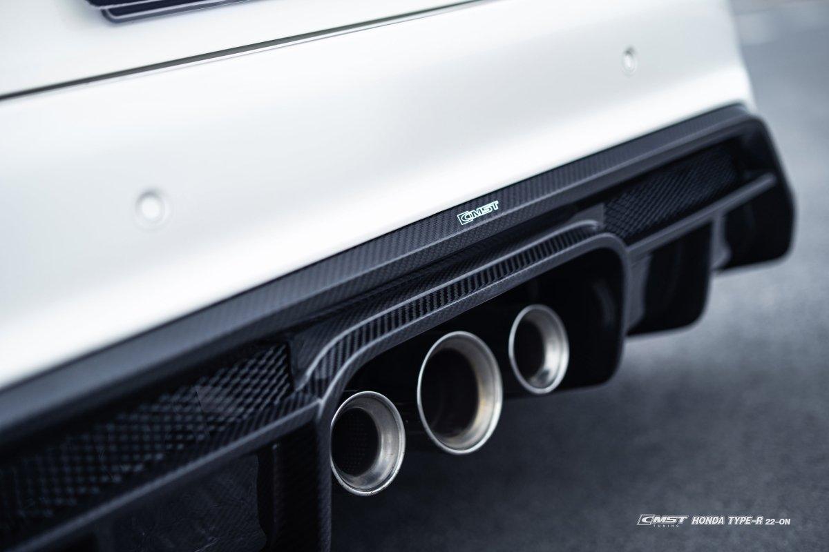 Honda Civic Type-R FL5 2023-ON with Aftermarket Parts - Pre-preg Carbon Fiber/FRP Rear Diffuser from CMST Tuning