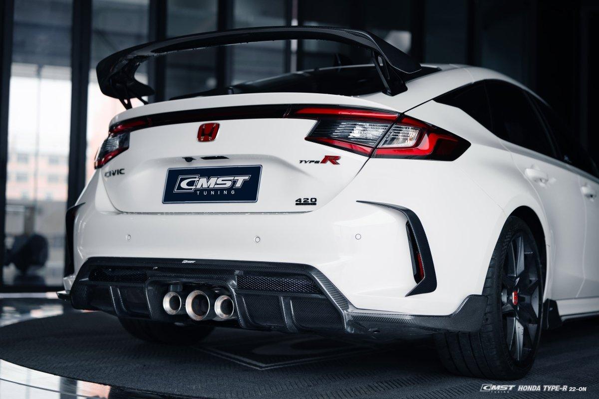 Honda Civic Type-R FL5 2023-ON with Aftermarket Parts - Pre-preg Carbon Fiber/FRP Rear Diffuser from CMST Tuning