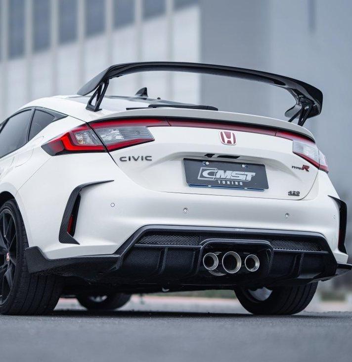 Honda Civic Type-R FL5 2023-ON with Aftermarket Parts - Pre-preg Carbon Fiber/FRP Rear Wing from CMST Tuning