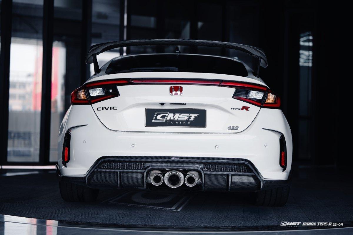 Honda Civic Type-R FL5 2023-ON with Aftermarket Parts - Pre-preg Carbon Fiber/FRP Rear Wing from CMST Tuning