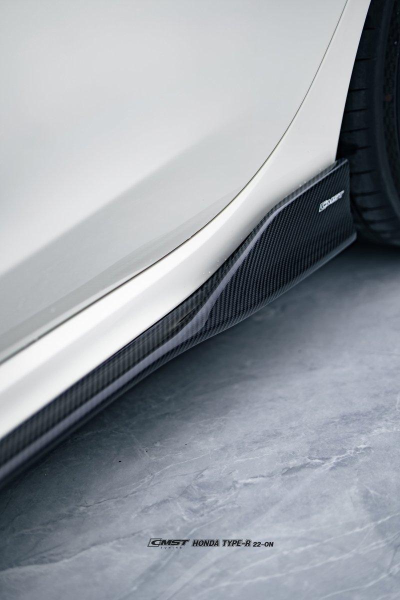 Honda Civic Type-R FL5 2023-ON with Aftermarket Parts - Pre-preg Carbon Fiber/FRP Side Skirts from CMST Tuning