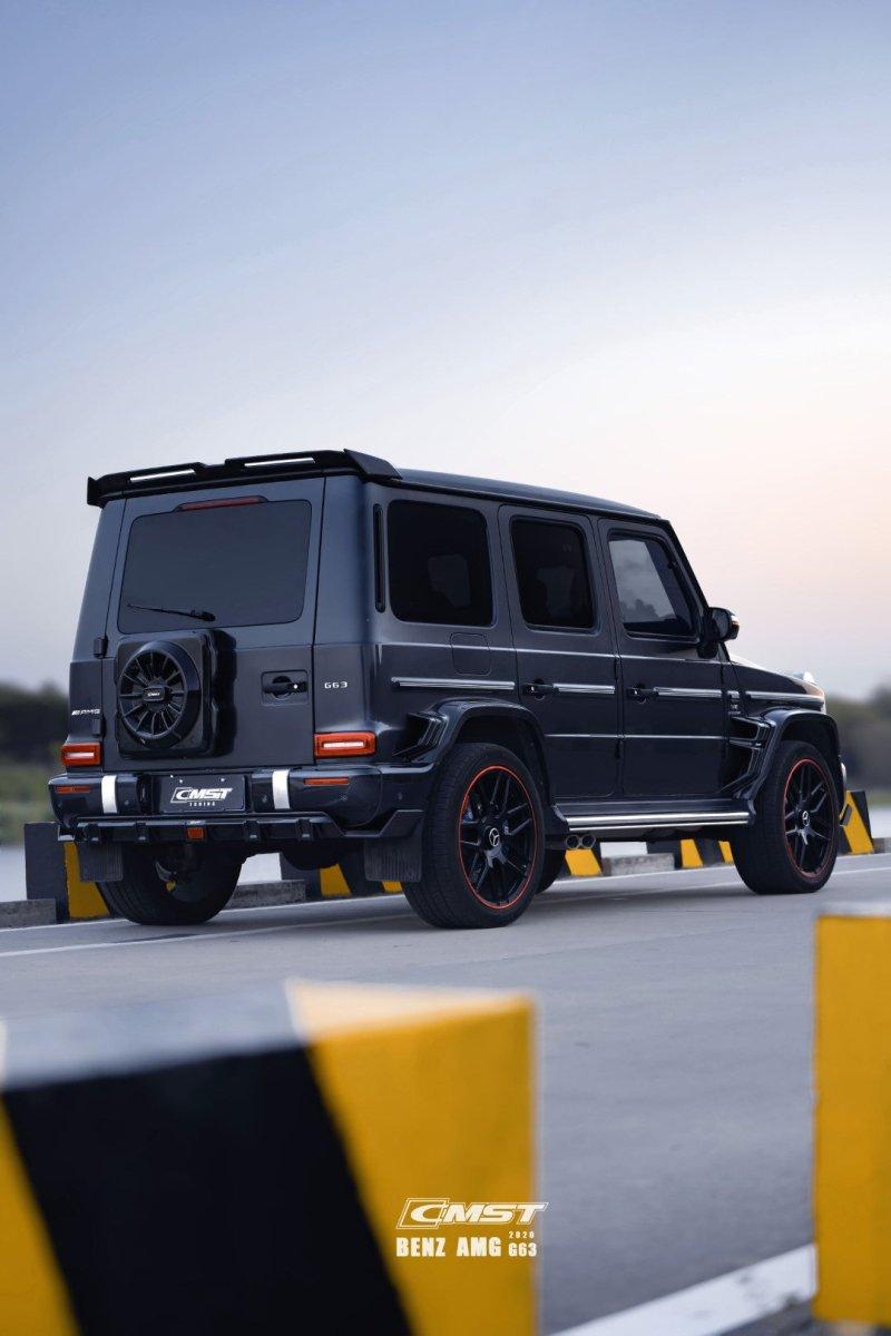 Mercedes Benz G-Class G63 AMG G550 W463A W464 2019 2020 2021 2022 2023 2024 with Aftermarket Parts - Spare Tire Cover Carbon Fiber / FRP from CMST Tuning
