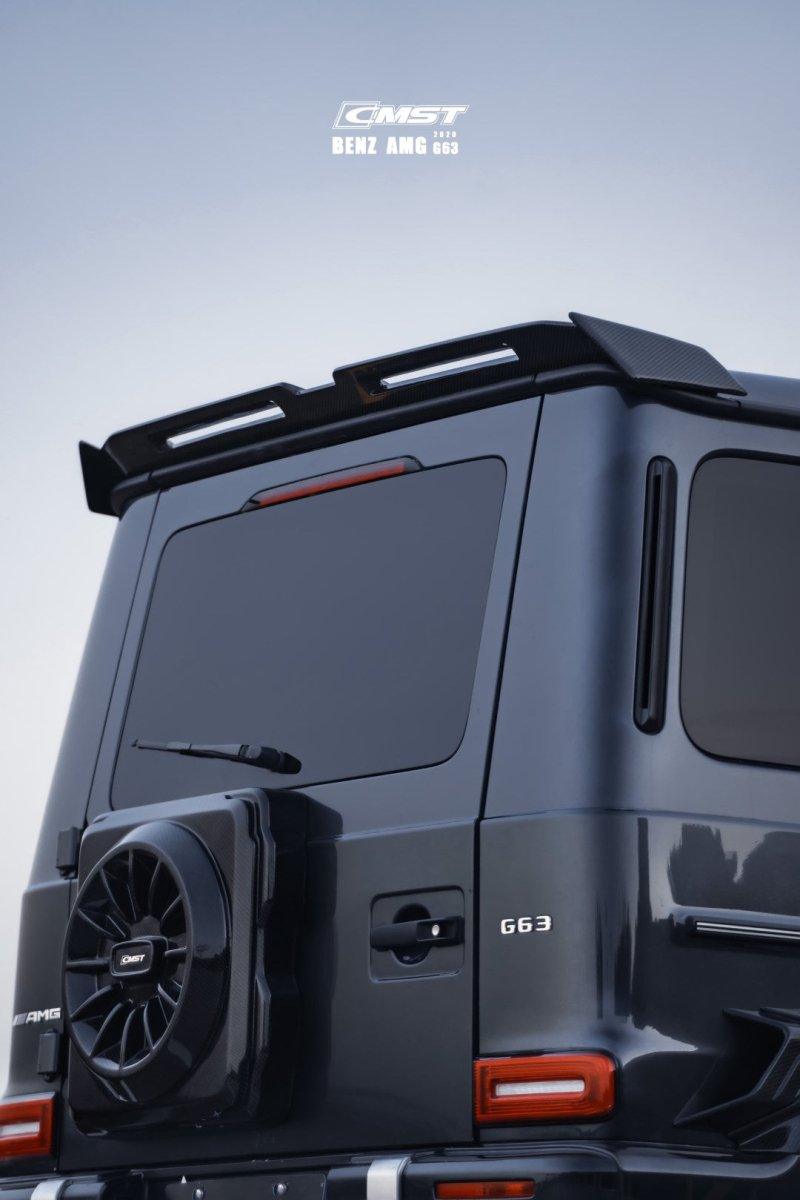 Mercedes Benz G-Class G63 AMG G550 W463A W464 2019 2020 2021 2022 2023 2024 with Aftermarket Parts - Spare Tire Cover Carbon Fiber / FRP from CMST Tuning