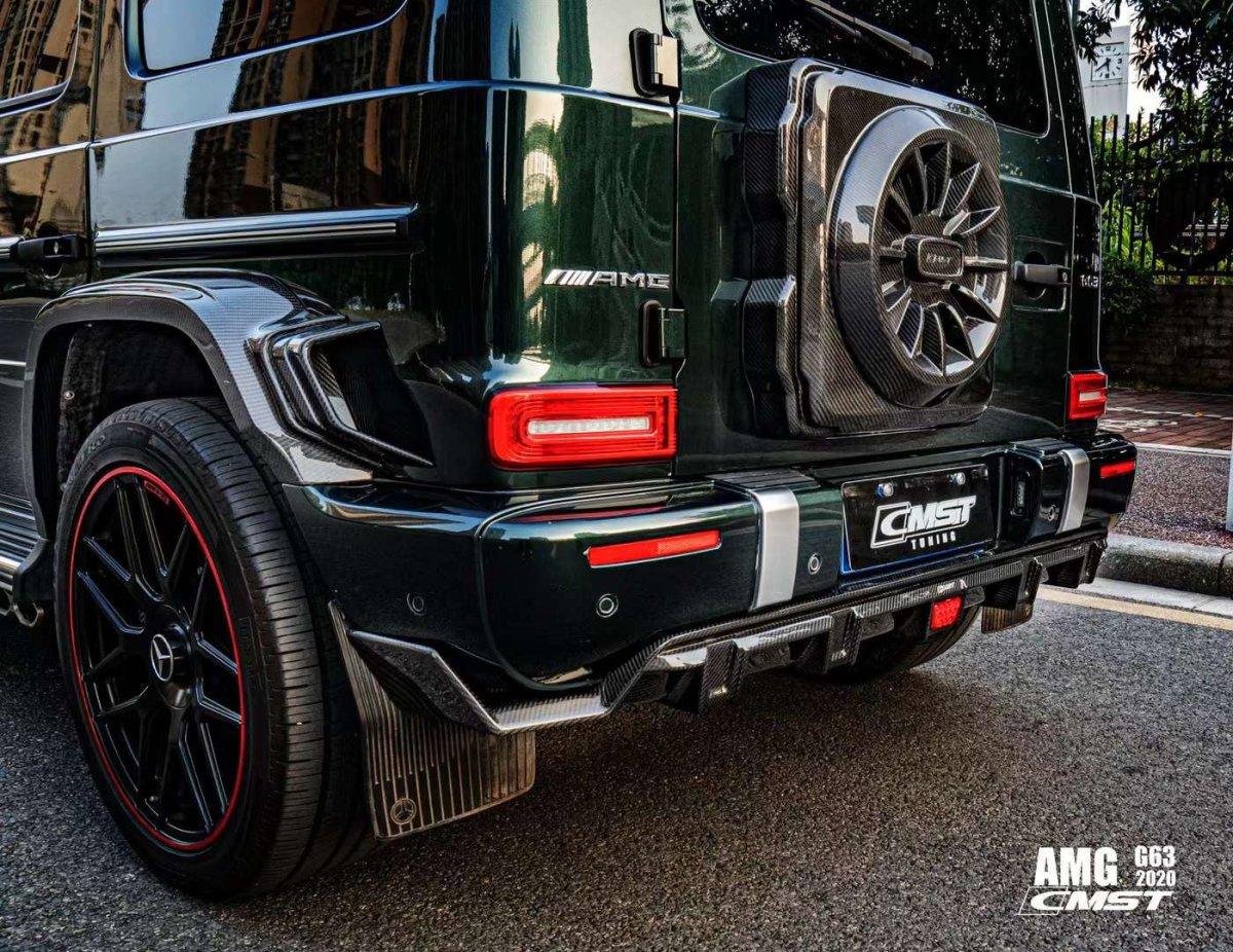 Mercedes Benz G-Class G63 AMG G550 W463A W464 2019 2020 2021 2022 2023 2024 with Aftermarket Parts - Spare Tire Cover Carbon Fiber / FRP from CMST Tuning
