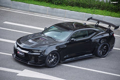 Camaro 6th Gen Z/28 2SS 1SS 3LT 2LT 1LT 2LS 1LS 2015-2024 & Camaro 6th Gen ZL1 2017-2024 with Aftermarket Parts - Widebody Style Side Skirts Carbon Fiber / FRP from CMST Tuning
