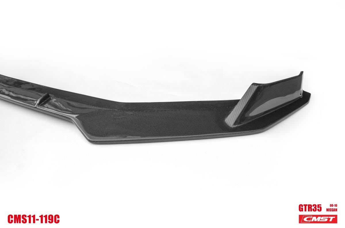 Nissan GTR Nismo Black Edition Track Eidtion Premium Base 2008-2016 (for installation on 2017-2024 vehicles, 2008-2016 hood is recommended) with Aftermarket Parts - Stage 2 Style Front Bumper & Lip (Undertray & DRL included) Carbon Fiber / FRP from CMST Tuning
