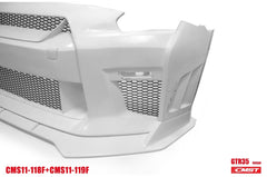 Nissan GTR Nismo Black Edition Track Eidtion Premium Base 2008-2016 (for installation on 2017-2024 vehicles, 2008-2016 hood is recommended) with Aftermarket Parts - Stage 2 Style Front Bumper & Lip (Undertray & DRL included) Carbon Fiber / FRP from CMST Tuning