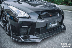 Nissan GTR Nismo Black Edition Track Eidtion Premium Base 2008-2016 (for installation on 2017-2024 vehicles, 2008-2016 hood is recommended) with Aftermarket Parts - Stage 2 Style Front Bumper & Lip (Undertray & DRL included) Carbon Fiber / FRP from CMST Tuning