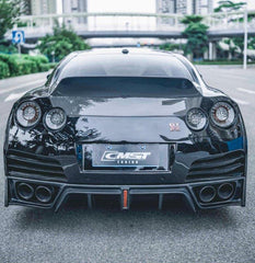 Nissan GTR Nismo T-Spec Black Edition Track Eidtion Premium Pure 2008-2023 with Aftermarket Parts - Stage 2 Style Rear Bumper &amp; Diffuser Carbon Fiber / FRP&nbsp;from CMST Tuning