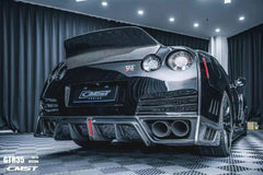 Nissan GTR Nismo T-Spec Black Edition Track Eidtion Premium Pure 2008-2023 with Aftermarket Parts - Stage 2 Style Rear Bumper &amp; Diffuser Carbon Fiber / FRP&nbsp;from CMST Tuning