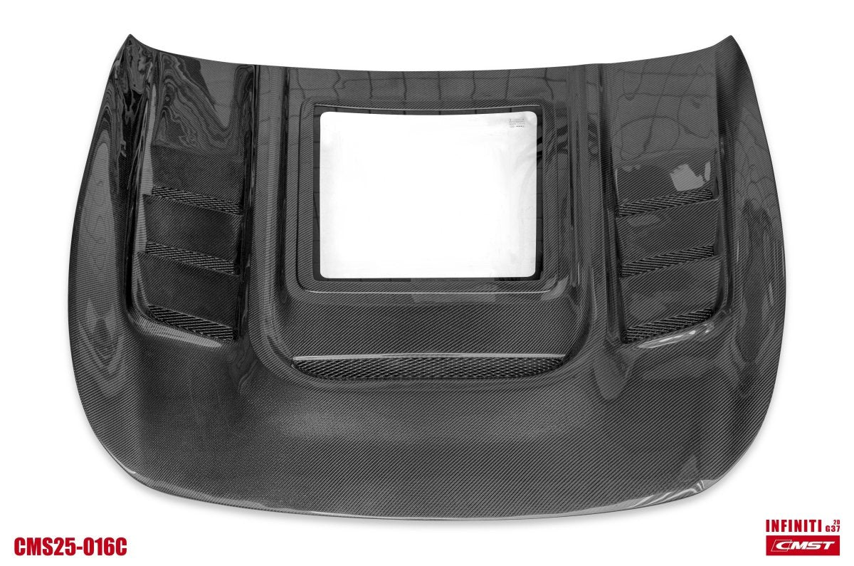CMST Tuning Tempered Glass Carbon Fiber Hood Bonnet for Infiniti G37 2 Door Coupe and Convertible - Performance SpeedShop