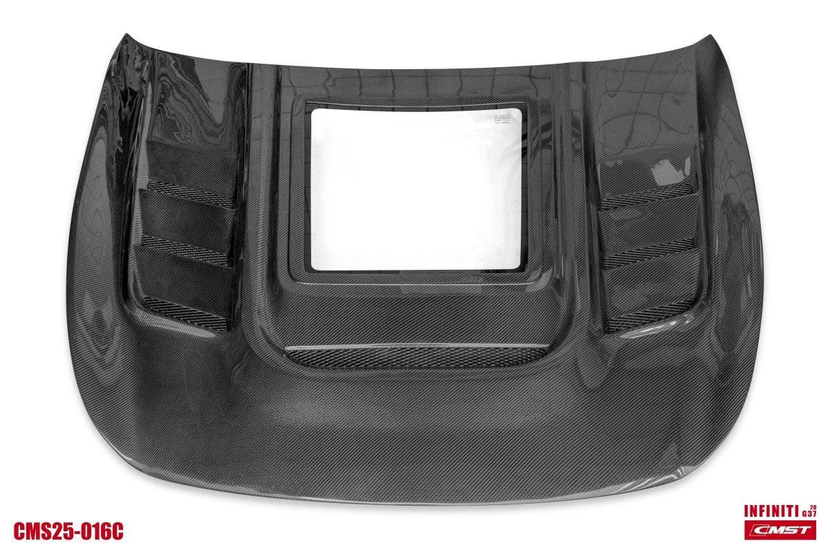 Infiniti G37 G37x Anniversary Limited Journey Sport S X Base 2008 2009 2010 2011 2012 2013 with Aftermarket Parts - Hood Bonnet Carbon Fiber / FRP from CMST Tuning