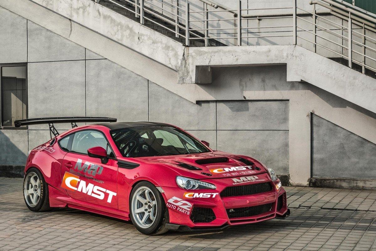 Toyota Scion Subaru GT86 86 TRD GT SE Base ZN6 2017 2018 2019 2020 & Scion FR-S FRS ZN6 2013 2014 2015 2016 & BRZ TS Limited Premium ZN6 2013 2014 2015 2016 2017 2018 2019 2020 with Aftermarket Parts - V3 Hood Carbon Fiber / FRP from CMST Tuning