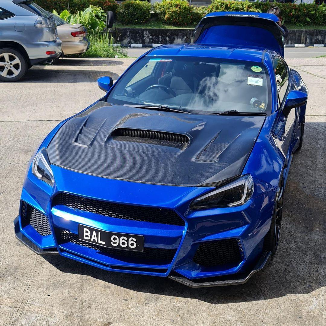 Toyota Scion Subaru GT86 86 TRD GT SE Base ZN6 2017 2018 2019 2020 & Scion FR-S FRS ZN6 2013 2014 2015 2016 & BRZ TS Limited Premium ZN6 2013 2014 2015 2016 2017 2018 2019 2020 with Aftermarket Parts - V3 Hood Carbon Fiber / FRP from CMST Tuning
