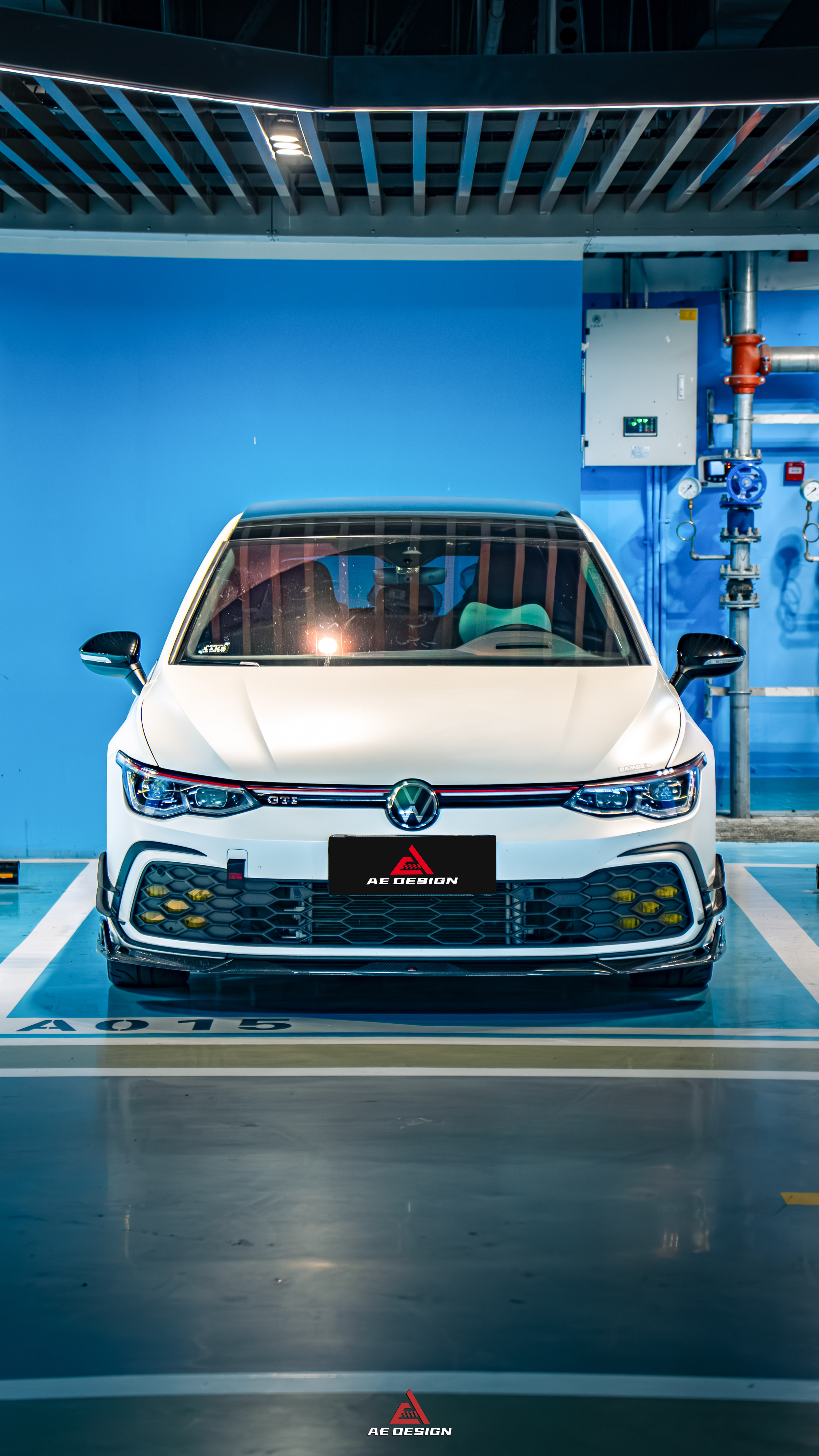 Volkswagen GTI & R-line MK8 2022 2023 2024 with Aftermarket Parts - AE Style Front Lip?Carbon Fiber?from ArmorExtend