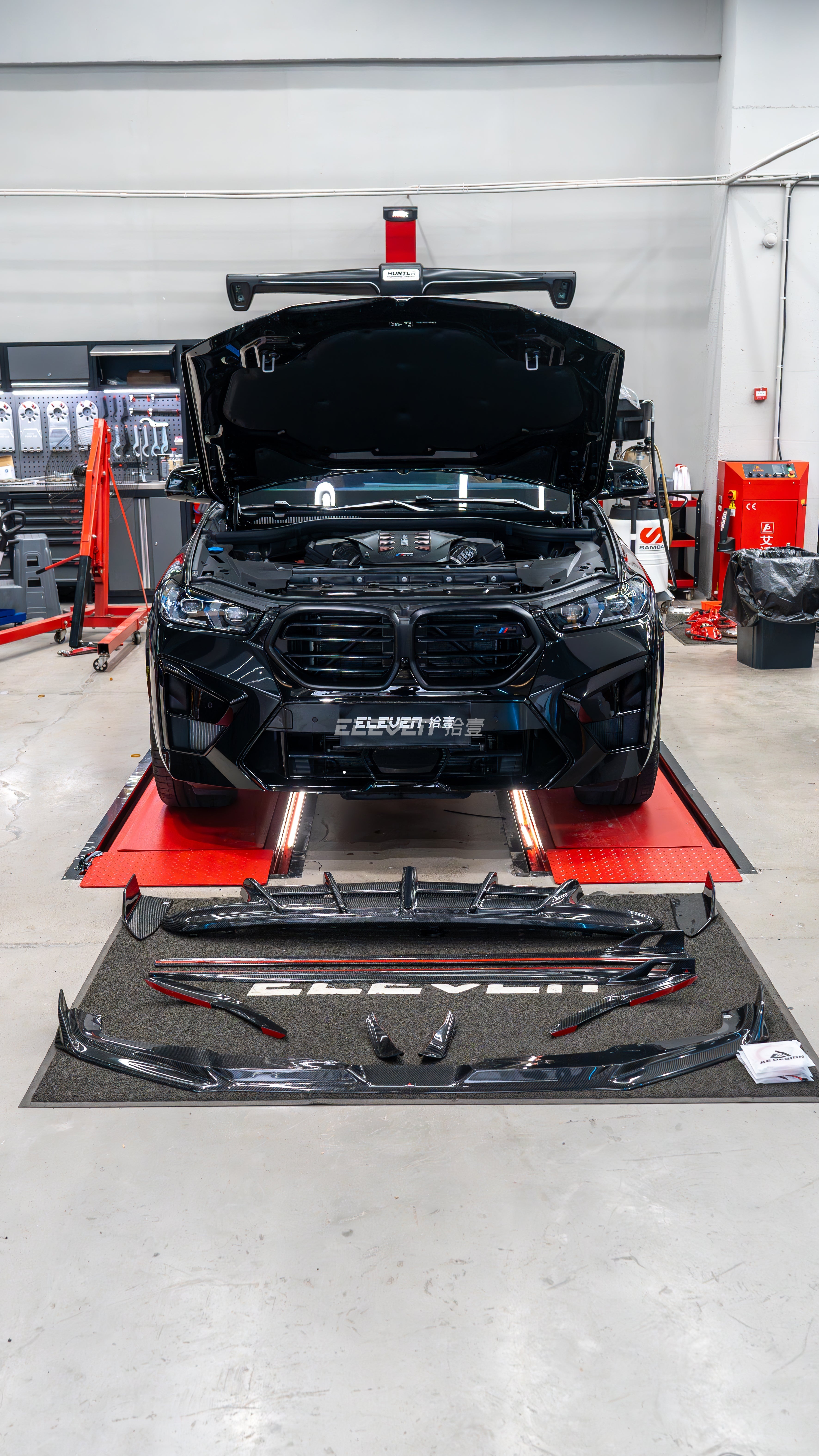 BMW X5M X5MC F95 & X6M X6MC F96 2024-ON (LCI) With Aftermarket Parts - AE Style Front Lip Carbon Fiber?from ArmorExtend