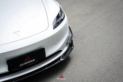 Tesla Model 3 Highland 2024-ON with Aftermarket Parts - AE Style Front Canards Carbon Fiber from?ArmorExtend