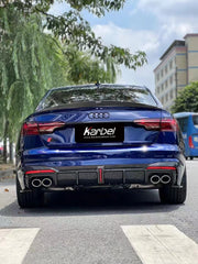 Karbel Carbon Dry Carbon Fiber Rear Diffuser Ver.1 with Brake Light for Audi S4 2020-ON B9.5