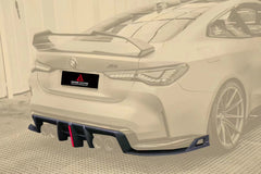 BMW M3 G80 G81 2021 2022 2023 2024 & M4 G82 G83 2021 2022 2023 2024 with Aftermarket Parts - AE V2 Style?Rear Diffuser & Canards Carbon Fiber from ?ArmorExtend