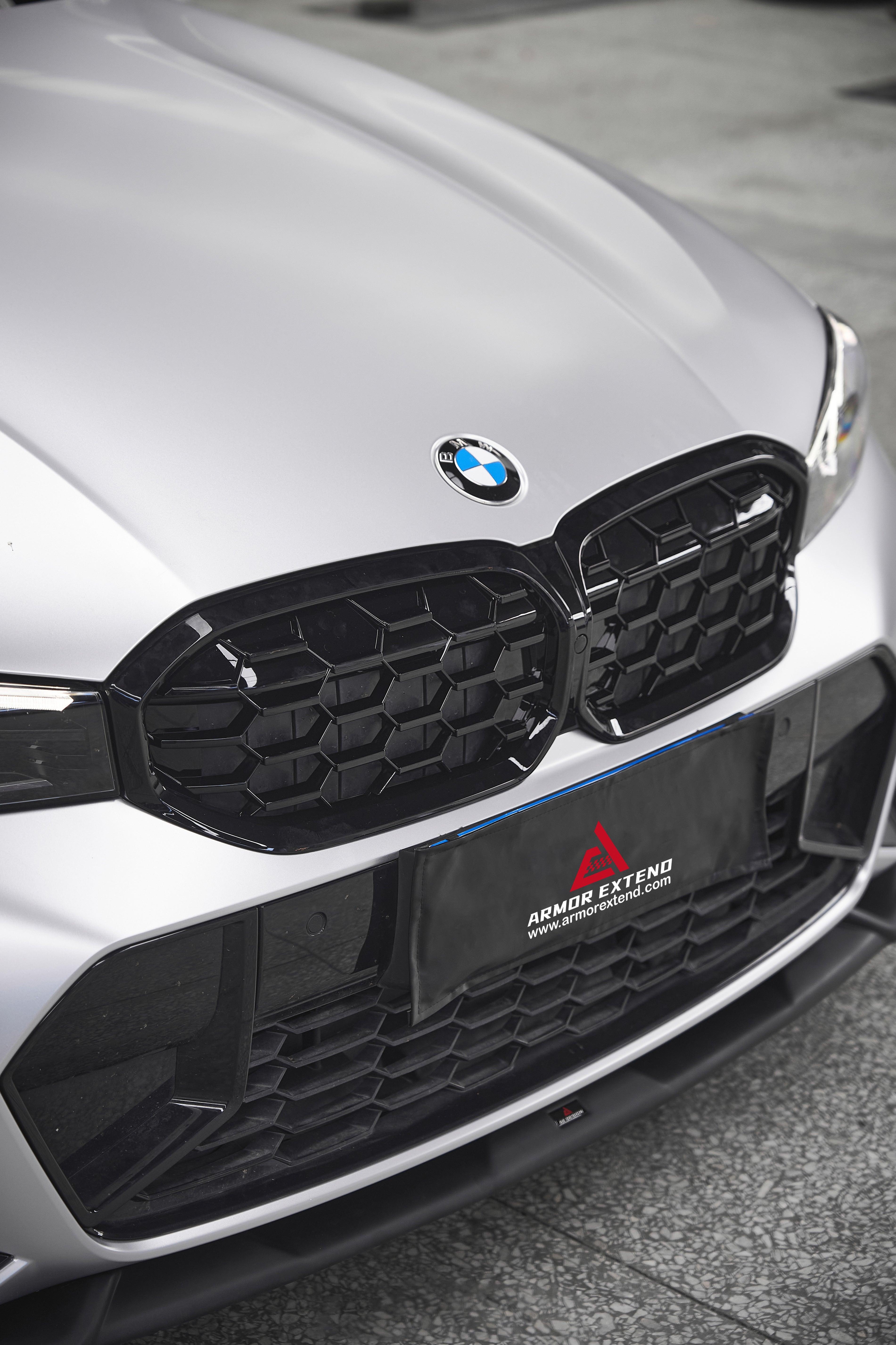 BMW 3 Series 330i (With M-Package Bumper, does not fit base model) M340i LCI G20 G21 2023 2024 with Aftermarket Parts - Plustic Style Front Lip ABS from?ArmorExtend