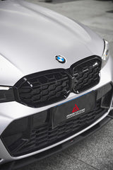 BMW 3 Series 330i (With M-Package Bumper, does not fit base model) M340i LCI G20 G21 2023 2024 with Aftermarket Parts - Plustic Style Front Lip ABS from?ArmorExtend