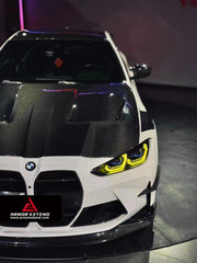 BMW M3 G80 G81 2021 2022 2023 2024 & M4 G82 G83 2021 2022 2023 2024 with Aftermarket Parts - AE Style Front Canards?Carbon Fiber?from ArmorExtend