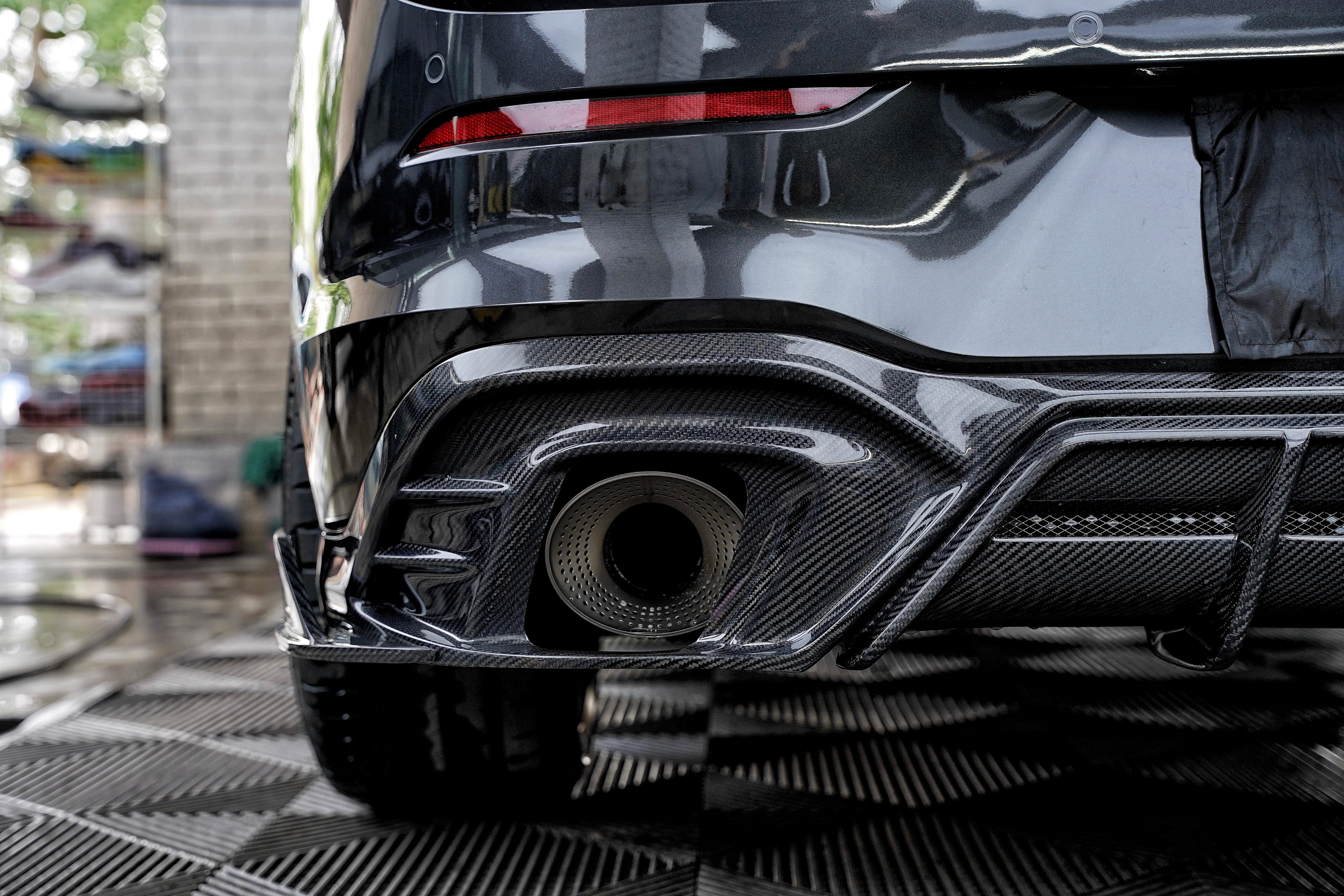 Volkswagen GTI & R-line MK8 2022 2023 2024 with Aftermarket Parts - AE Rear Diffuser?Carbon Fiber?from?ArmorExtend