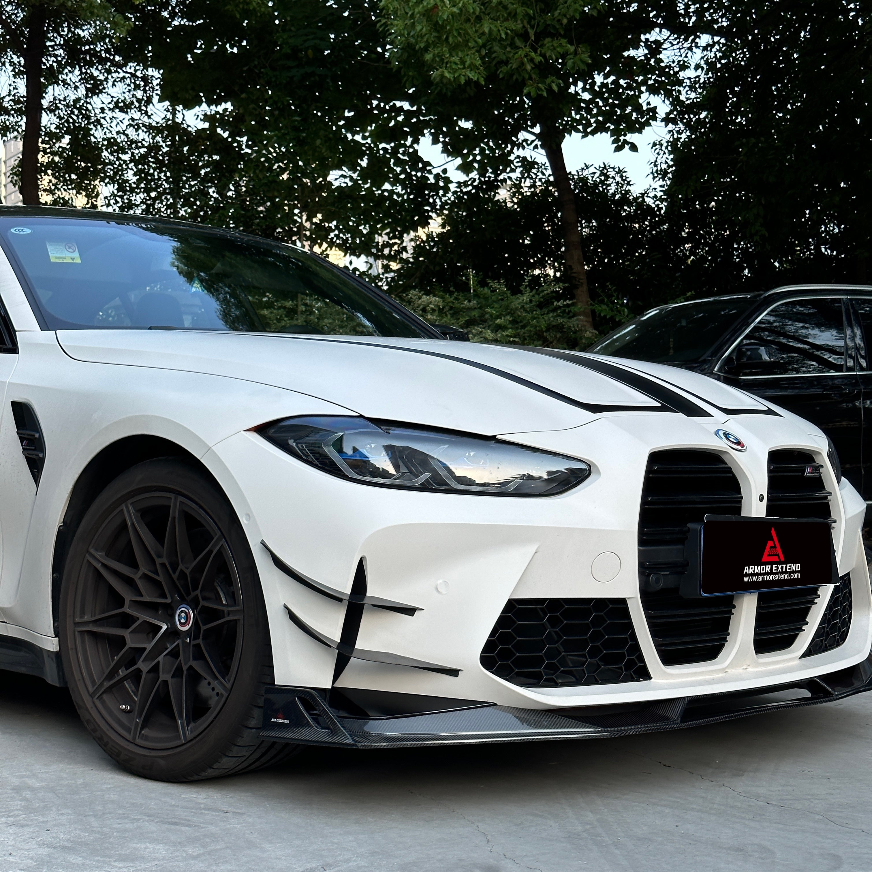 BMW M3 G80 G81 2021-ON & M4 G82 G83 2021-ON?with Aftermarket Parts - AE V1 Style Carbon Fiber Front Lip?from ArmorExtend
