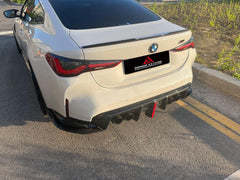 BMW M3 G80 G81 2021 2022 2023 2024 & M4 G82 G83 2021 2022 2023 2024 with Aftermarket Parts - AE V2 Style?Rear Diffuser & Canards Carbon Fiber from ?ArmorExtend