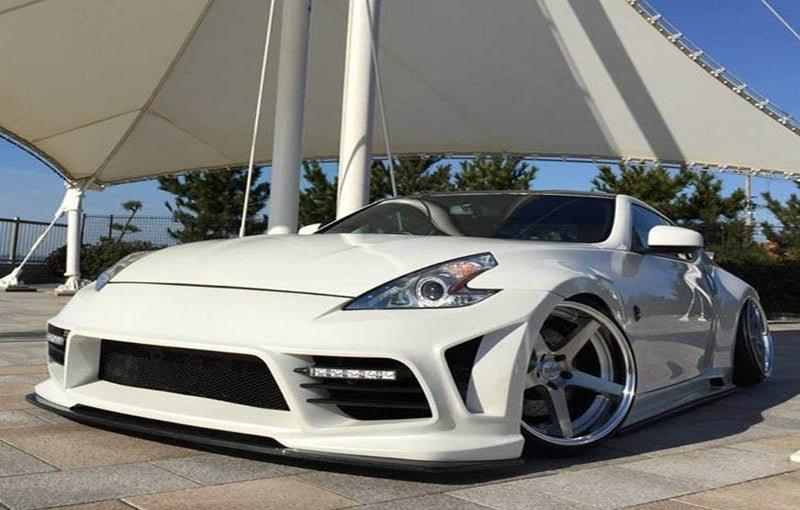 Nissan 370Z Sport Touring Base Fairlady Z Z34 Pre-Facelift 2009 2010 2011 & 370Z Sport Touring Base Fairlady Z Z34 Facelift 2012 2013 2014 2015 2016 2017 2018 2019 2020 & Nismo V1 2009 2010 2011 & Nismo V2 2012 2013 2014 2015 2016 2017 2018 2019 2020 with Aftermarket Parts - Front Bumper Intake Carbon Fiber / FRP from EPR USA