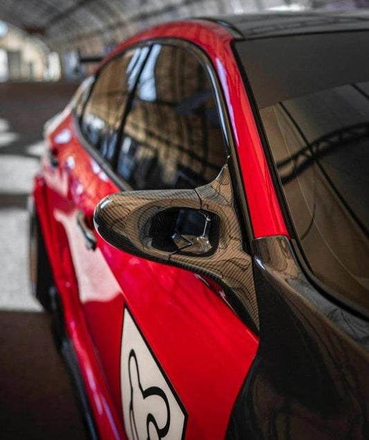 Honda Civic Type-R FK8 2017 2018 2019 2020 2021 & Civic 10th Gen FK7 2017 2018 2019 2020 2021 with Aftermarket Parts - Aero Mirror (Left & Right Hand Drive) Carbon Fiber from EPR USA