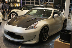 Nissan 370Z Sport Touring Base Fairlady Z Z34 Pre-Facelift 2009 2010 2011 & 370Z Sport Touring Base Fairlady Z Z34 Facelift 2012 2013 2014 2015 2016 2017 2018 2019 2020 & Nismo V1 2009 2010 2011 & Nismo V2 2012 2013 2014 2015 2016 2017 2018 2019 2020 with Aftermarket Parts - AM Style Hood Carbon Fiber / FRP from EPR USA