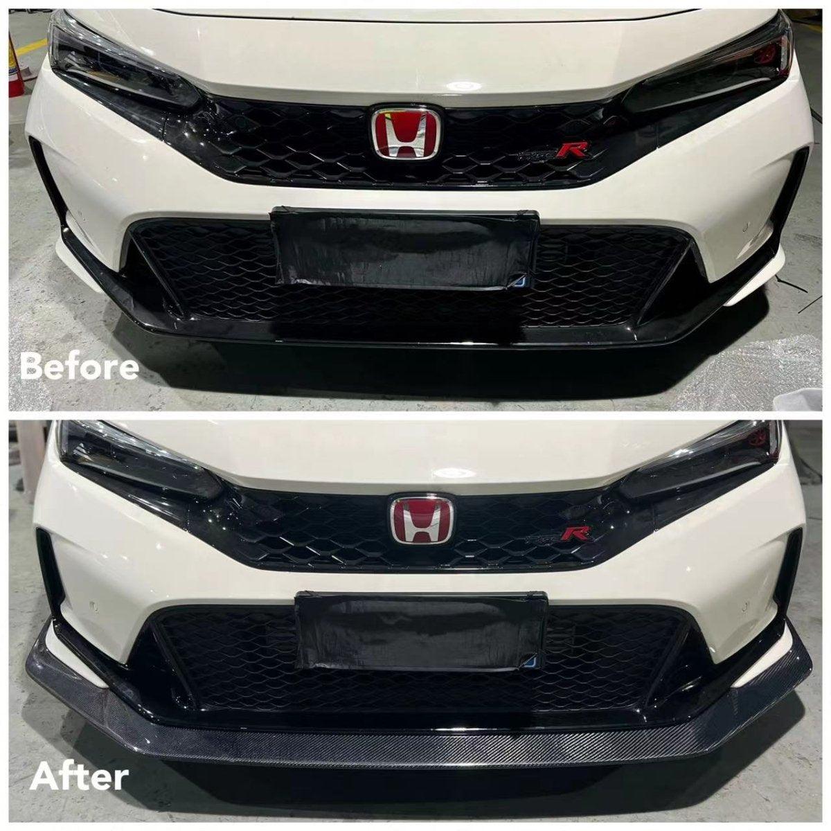 Honda Civic Type-R FL5 2023 2024 with Aftermarket Parts - EPA Front Lip Carbon Fiber / FRP from EPR USA