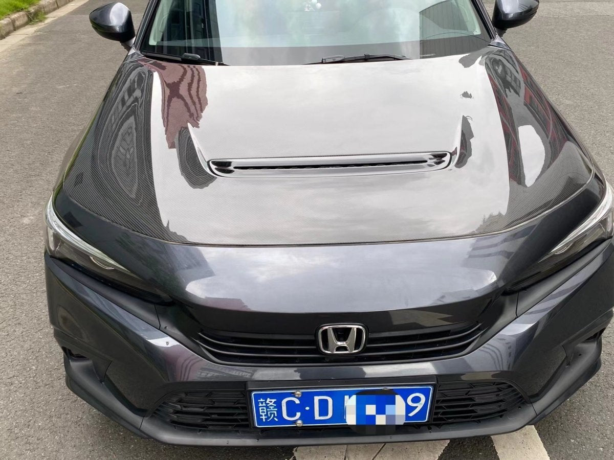 Honda Civic 11th Gen FL1 2022 2023 2024 with Aftermarket Parts - Type-R Style Hood Bonnet Carbon Fiber from EPR USA