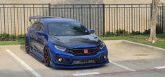 Honda Civic Type-R FK8 2017 2018 2019 2020 2021 with Aftermarket Parts - VRS Style Hood Carbon Fiber / FRP from EPR USA