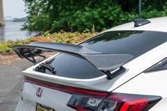 Honda Civic Type-R FL5 2023 2024 with Aftermarket Parts - V Type Style Rear Spoiler Carbon Fiber / FRP from EPR USA